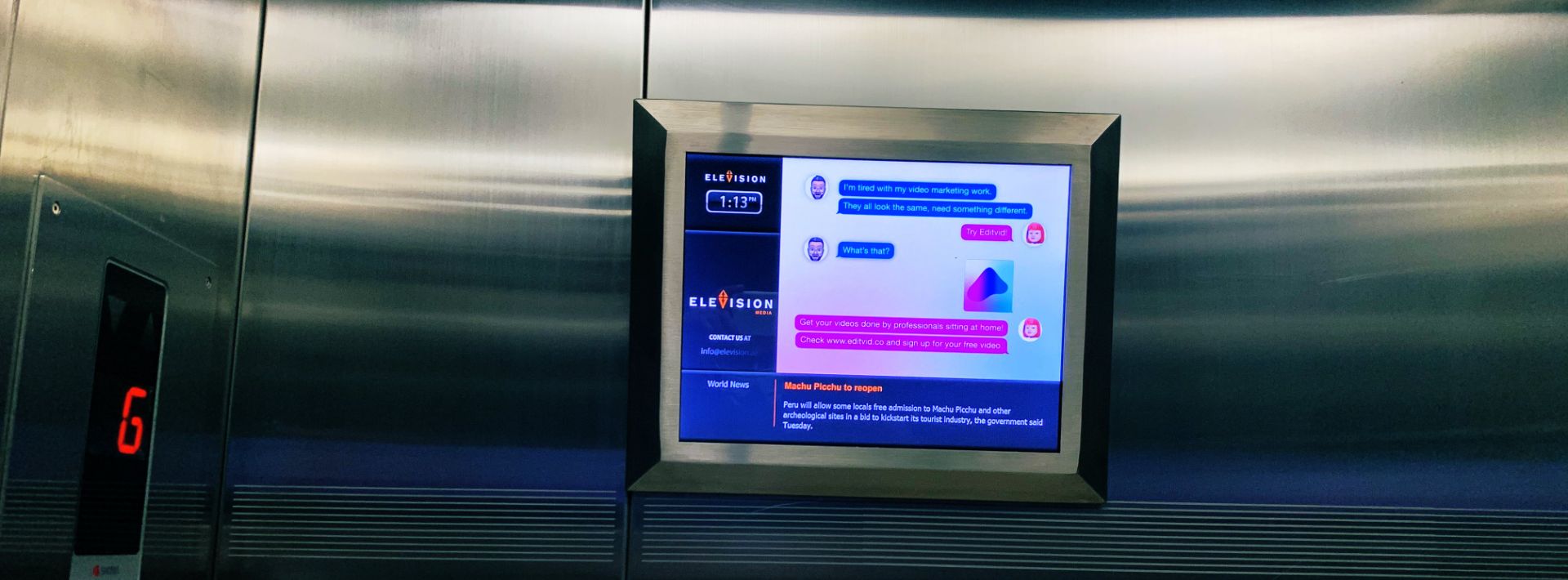 New Elevator Screens