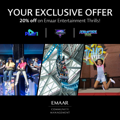 Your exclusive treat is here! 20% Off on Emaar Entertainment Thrills!